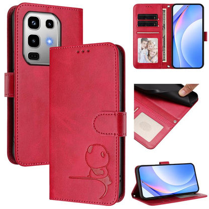 Litter Panda Embossing RFID Leather Phone Case with Lanyard, For Infinix GT 50 Pro 5G, For Infinix Note Edge 5G, For Infinix Smart 20 4G, For Infinix Note 60 / 60 Pro 5G, For Infinix Smart 10 Plus 4G, For Infinix Smart 10 / Tecno Pop 10                ...