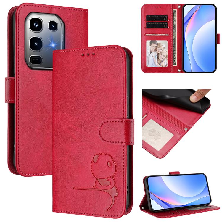 Litter Panda Embossing RFID Leather Phone Case with Lanyard, For Infinix GT 50 Pro 5G, For Infinix Note Edge 5G, For Infinix Smart 20 4G, For Infinix Note 60 / 60 Pro 5G, For Infinix Smart 10 Plus 4G, For Infinix Smart 10 / Tecno Pop 10                ...