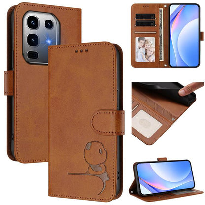 Litter Panda Embossing RFID Leather Phone Case with Lanyard, For Infinix GT 50 Pro 5G, For Infinix Note Edge 5G, For Infinix Smart 20 4G, For Infinix Note 60 / 60 Pro 5G, For Infinix Smart 10 Plus 4G, For Infinix Smart 10 / Tecno Pop 10                ...