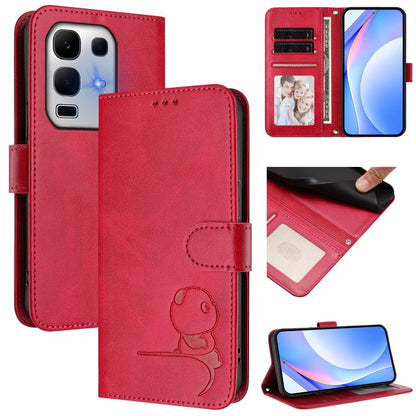 Litter Panda Embossing RFID Leather Phone Case with Lanyard, For Infinix GT 50 Pro 5G, For Infinix Note Edge 5G, For Infinix Smart 20 4G, For Infinix Note 60 / 60 Pro 5G, For Infinix Smart 10 Plus 4G, For Infinix Smart 10 / Tecno Pop 10                ...