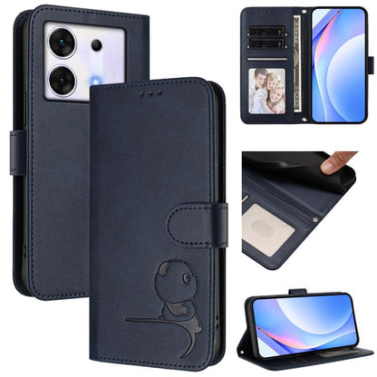 Litter Panda Embossing RFID Leather Phone Case with Lanyard, For Infinix Zero 40 4G / 5G, For Infinix Note 40X 5G, For Infinix Note 40 5G, For Infinix GT 20 Pro, For Infinix Note 40 Pro 4G / 5G, For Infinix Note 40 4G, For Infinix Hot 40 / Hot 40 Pro  ...
