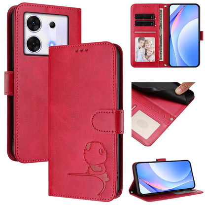 Litter Panda Embossing RFID Leather Phone Case with Lanyard, For Infinix Zero 40 4G / 5G, For Infinix Note 40X 5G, For Infinix Note 40 5G, For Infinix GT 20 Pro, For Infinix Note 40 Pro 4G / 5G, For Infinix Note 40 4G, For Infinix Hot 40 / Hot 40 Pro  ...