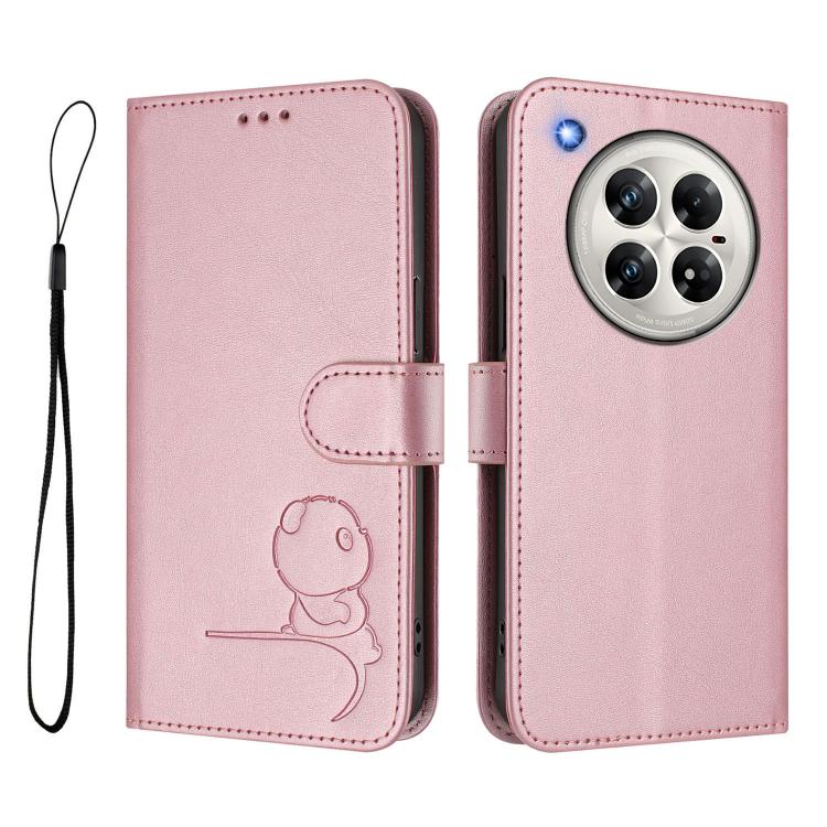 Litter Panda Embossing RFID Leather Phone Case with Lanyard, For Infinix Zero 40 4G / 5G, For Infinix Note 40X 5G, For Infinix Note 40 5G, For Infinix GT 20 Pro, For Infinix Note 40 Pro 4G / 5G, For Infinix Note 40 4G, For Infinix Hot 40 / Hot 40 Pro  ...