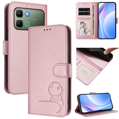 Litter Panda Embossing RFID Leather Phone Case with Lanyard, For Infinix GT 50 Pro 5G, For Infinix Note Edge 5G, For Infinix Smart 20 4G, For Infinix Note 60 / 60 Pro 5G, For Infinix Smart 10 Plus 4G, For Infinix Smart 10 / Tecno Pop 10                ...