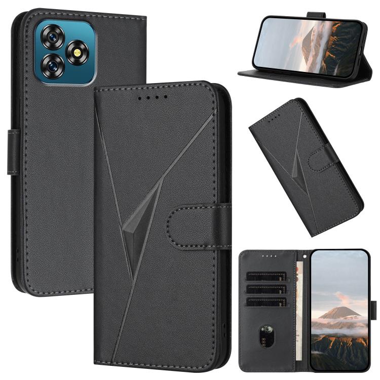 Triangle Pattern Buckle Clasp Leather Phone Case, For Oukitel C17 4G 2026, For Oukitel C26, For Oukitel C53, For Oukitel C51