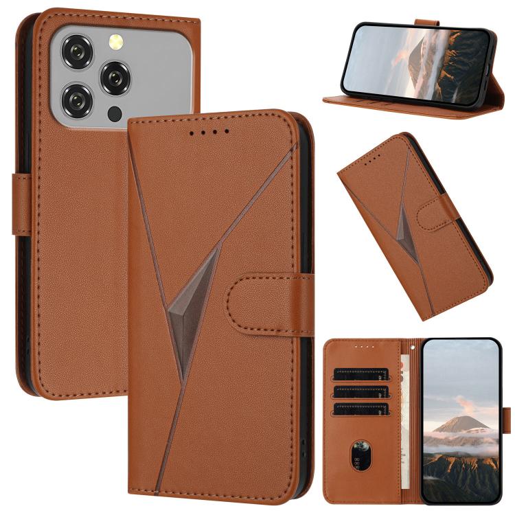 Triangle Pattern Buckle Clasp Leather Phone Case, For Oukitel C17 4G 2026, For Oukitel C26, For Oukitel C53, For Oukitel C51