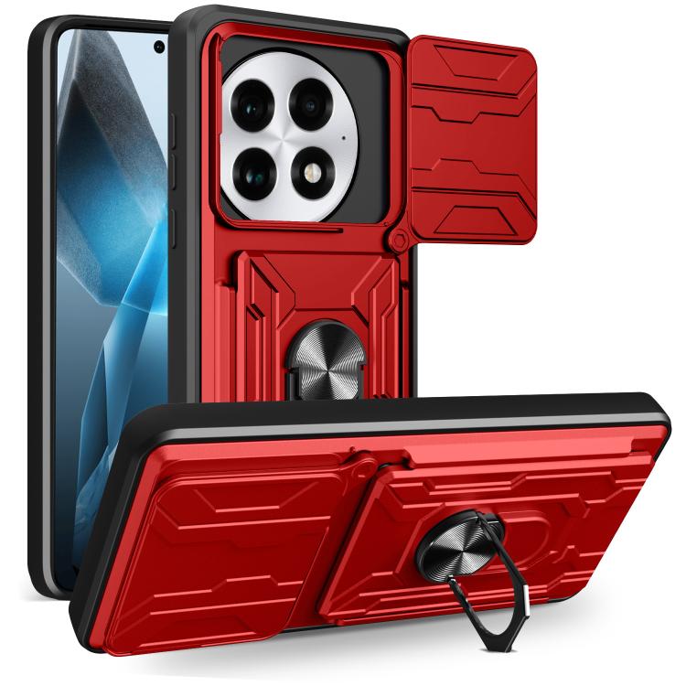 Sliding Camshield TPU+PC Phone Case with Card Slot, For OnePlus 15 5G, For OnePlus 13R 5G, For OnePlus 13 5G, For OnePlus Nord CE4 Lite