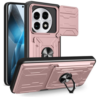 Sliding Camshield TPU+PC Phone Case with Card Slot, For OnePlus 15 5G, For OnePlus 13R 5G, For OnePlus 13 5G, For OnePlus Nord CE4 Lite