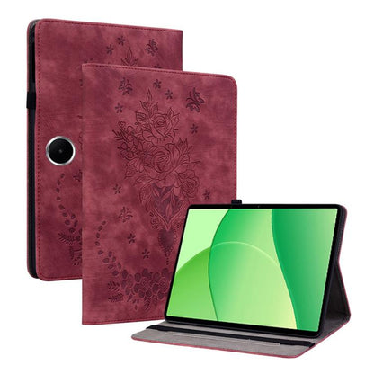 Butterfly Rose Embossed Leather Tablet Case, For OPPO Pad Mini 8.8 inch 2026, For OPPO Pad SE 11 inch