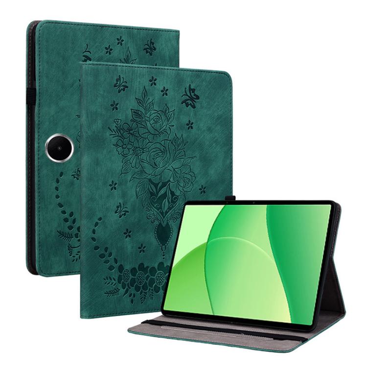 Butterfly Rose Embossed Leather Tablet Case, For OPPO Pad Mini 8.8 inch 2026, For OPPO Pad SE 11 inch