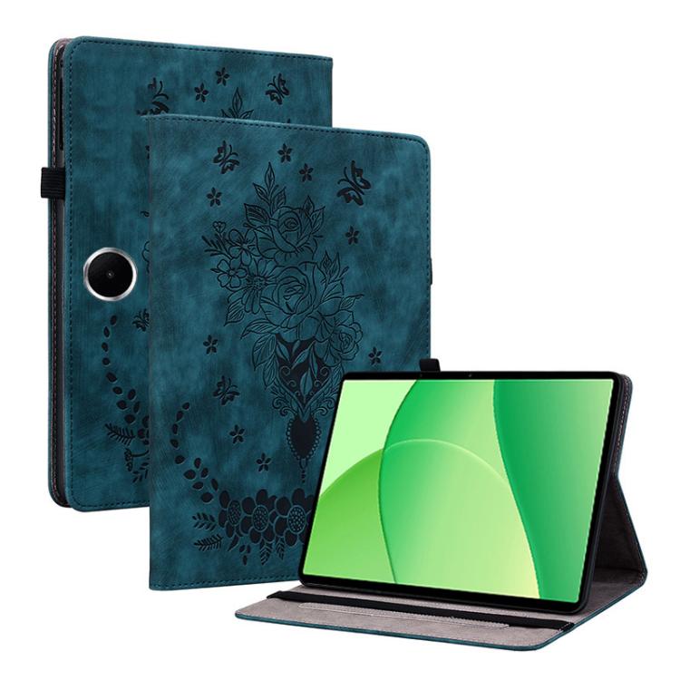 Butterfly Rose Embossed Leather Tablet Case, For OPPO Pad Mini 8.8 inch 2026, For OPPO Pad SE 11 inch
