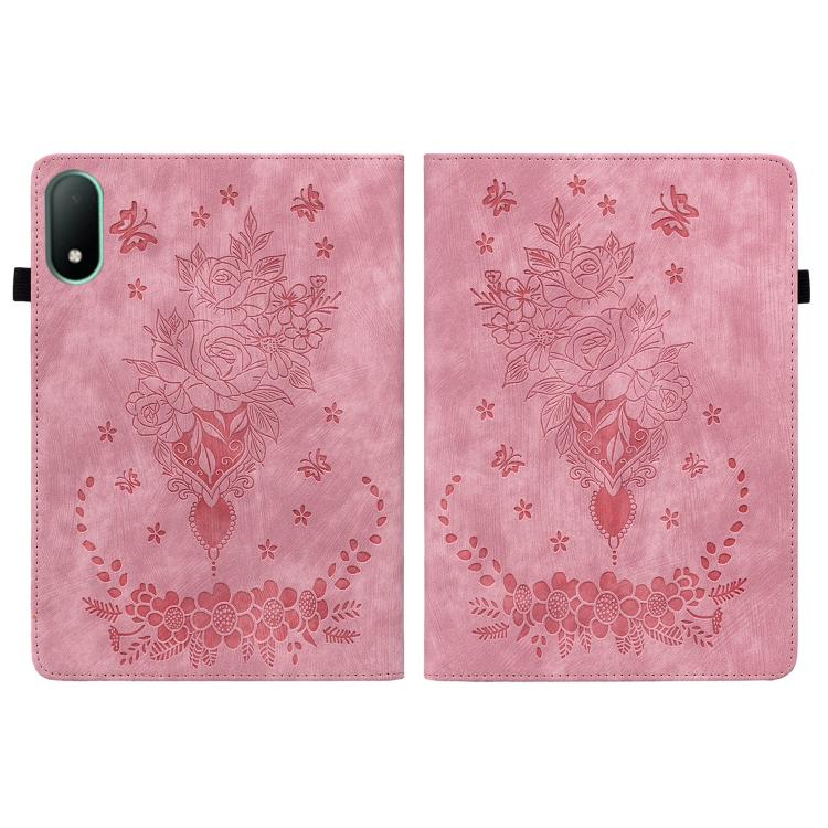 Butterfly Rose Embossed Leather Tablet Case, For OPPO Pad Mini 8.8 inch 2026, For OPPO Pad SE 11 inch