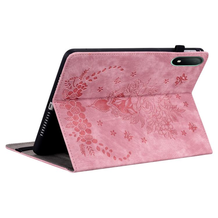 Butterfly Rose Embossed Leather Tablet Case, For OPPO Pad Mini 8.8 inch 2026, For OPPO Pad SE 11 inch