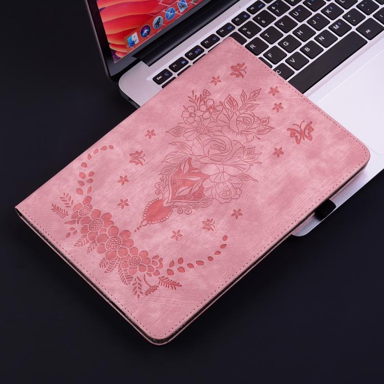 Butterfly Rose Embossed Leather Tablet Case, For OPPO Pad Mini 8.8 inch 2026, For OPPO Pad SE 11 inch