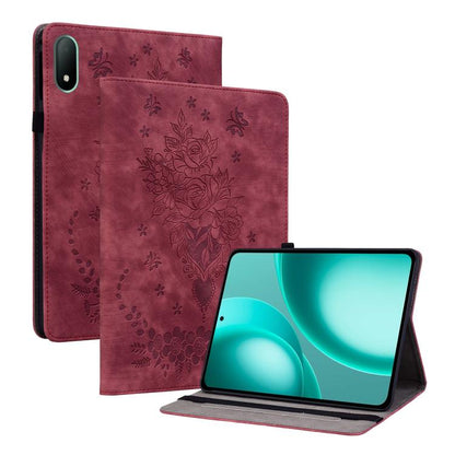 Butterfly Rose Embossed Leather Tablet Case, For OPPO Pad Mini 8.8 inch 2026, For OPPO Pad SE 11 inch