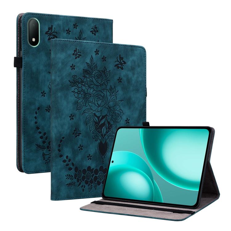 Butterfly Rose Embossed Leather Tablet Case, For OPPO Pad Mini 8.8 inch 2026, For OPPO Pad SE 11 inch