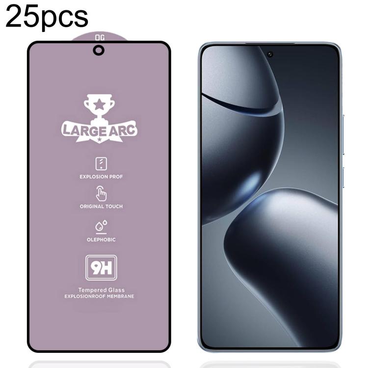 25 PCS/Pack 9H 0.4mm High Aluminum Large Arc Tempered Glass Film, For Redmi Note 15 Pro 5G Global 163.6mm, For Redmi Note 15R, For Redmi 15 Global / 4G SEA 169.5mm, For Redmi 15 4G / 5G EU 171mm, For Redmi 15C 4G / 5G Global 171mm                      ...