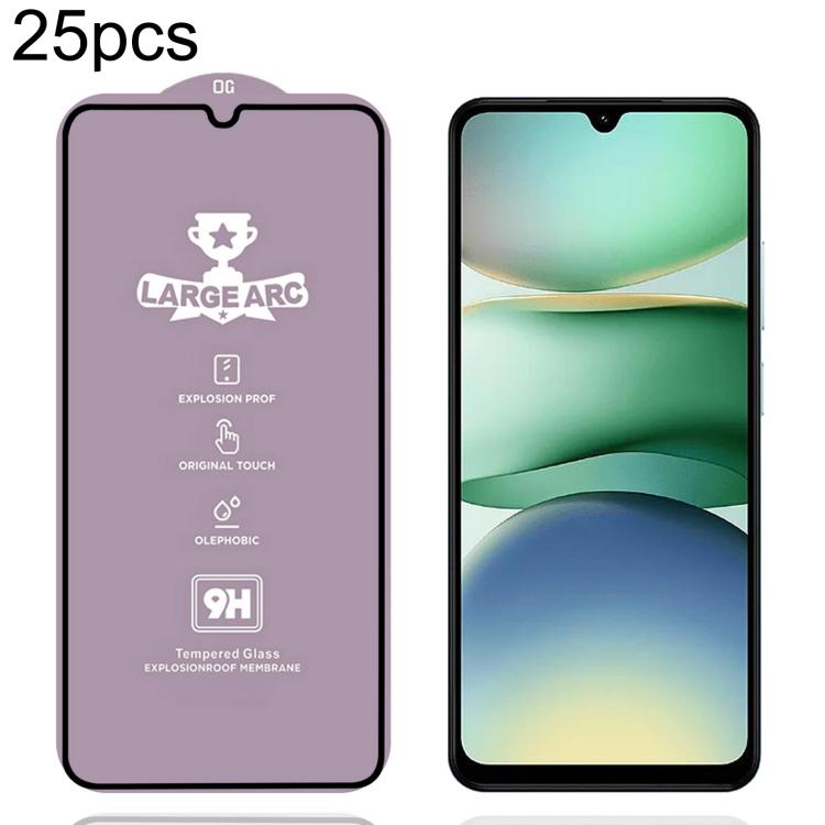 25 PCS/Pack 9H 0.4mm High Aluminum Large Arc Tempered Glass Film, For Redmi Note 15 Pro 5G Global 163.6mm, For Redmi Note 15R, For Redmi 15 Global / 4G SEA 169.5mm, For Redmi 15 4G / 5G EU 171mm, For Redmi 15C 4G / 5G Global 171mm                      ...