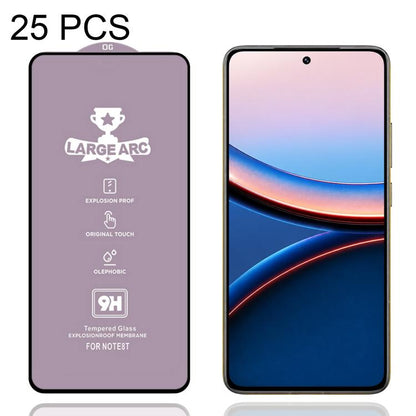 25 PCS/Pack 9H 0.4mm High Aluminum Large Arc Tempered Glass Film, For Redmi Note 15 Pro 5G Global 163.6mm, For Redmi Note 15R, For Redmi 15 Global / 4G SEA 169.5mm, For Redmi 15 4G / 5G EU 171mm, For Redmi 15C 4G / 5G Global 171mm                      ...