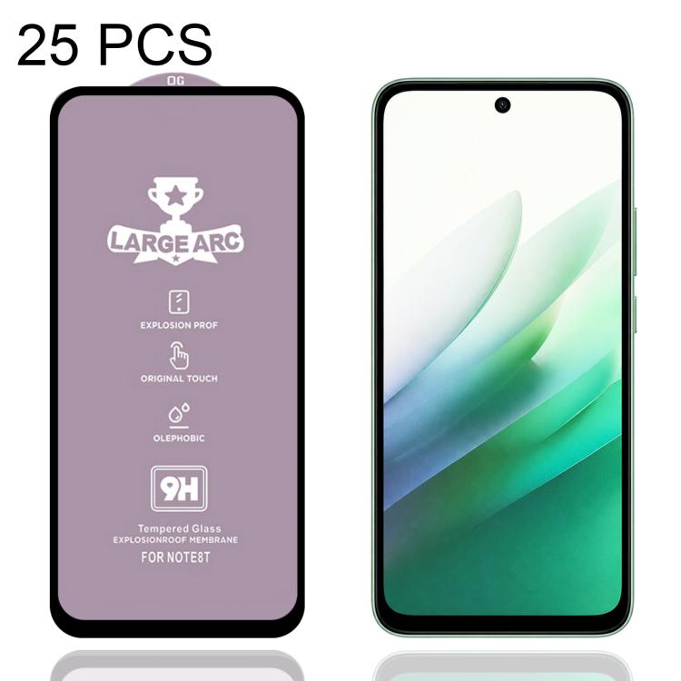 25 PCS/Pack 9H 0.4mm High Aluminum Large Arc Tempered Glass Film, For Redmi Note 15 Pro 5G Global 163.6mm, For Redmi Note 15R, For Redmi 15 Global / 4G SEA 169.5mm, For Redmi 15 4G / 5G EU 171mm, For Redmi 15C 4G / 5G Global 171mm                      ...