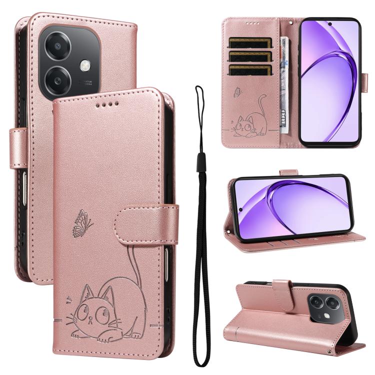 Adorable Cat Embossed Pattern Flip Leather Phone Case, For OPPO Find X9 Ultra 5G, For OPPO A6X 5G / A6 5G, For OPPO Reno15 Pro 5G Global, For OPPO Reno15 5G Global, For OPPO Find X9, For OPPO A6 Pro 4G / 5G Global, For OPPO Find X9 Pro                 ...