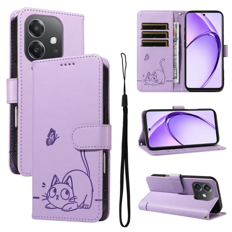 Adorable Cat Embossed Pattern Flip Leather Phone Case, For OPPO Find X9 Ultra 5G, For OPPO A6X 5G / A6 5G, For OPPO Reno15 Pro 5G Global, For OPPO Reno15 5G Global, For OPPO Find X9, For OPPO A6 Pro 4G / 5G Global, For OPPO Find X9 Pro                 ...