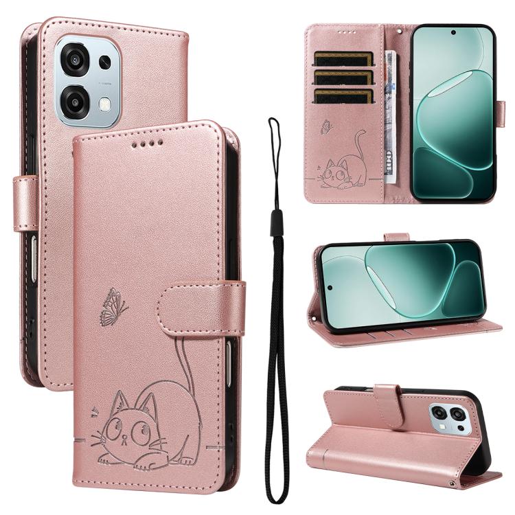 Adorable Cat Embossed Pattern Flip Leather Phone Case, For OPPO Find X9 Ultra 5G, For OPPO A6X 5G / A6 5G, For OPPO Reno15 Pro 5G Global, For OPPO Reno15 5G Global, For OPPO Find X9, For OPPO A6 Pro 4G / 5G Global, For OPPO Find X9 Pro                 ...