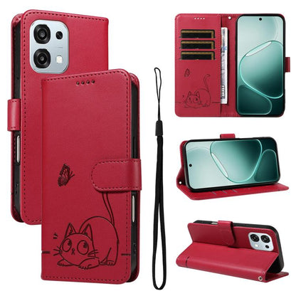 Adorable Cat Embossed Pattern Flip Leather Phone Case, For OPPO Find X9 Ultra 5G, For OPPO A6X 5G / A6 5G, For OPPO Reno15 Pro 5G Global, For OPPO Reno15 5G Global, For OPPO Find X9, For OPPO A6 Pro 4G / 5G Global, For OPPO Find X9 Pro                 ...
