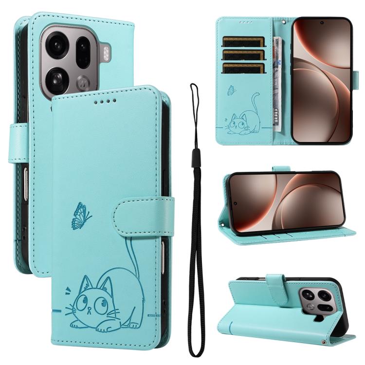Adorable Cat Embossed Pattern Flip Leather Phone Case, For OPPO Find X9 Ultra 5G, For OPPO A6X 5G / A6 5G, For OPPO Reno15 Pro 5G Global, For OPPO Reno15 5G Global, For OPPO Find X9, For OPPO A6 Pro 4G / 5G Global, For OPPO Find X9 Pro                 ...