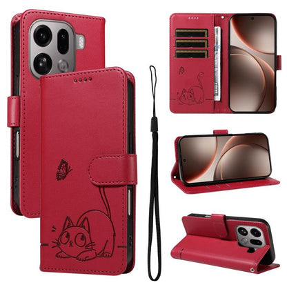 Adorable Cat Embossed Pattern Flip Leather Phone Case, For OPPO Find X9 Ultra 5G, For OPPO A6X 5G / A6 5G, For OPPO Reno15 Pro 5G Global, For OPPO Reno15 5G Global, For OPPO Find X9, For OPPO A6 Pro 4G / 5G Global, For OPPO Find X9 Pro                 ...