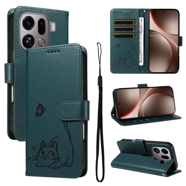 Adorable Cat Embossed Pattern Flip Leather Phone Case, For OPPO Find X9 Ultra 5G, For OPPO A6X 5G / A6 5G, For OPPO Reno15 Pro 5G Global, For OPPO Reno15 5G Global, For OPPO Find X9, For OPPO A6 Pro 4G / 5G Global, For OPPO Find X9 Pro                 ...