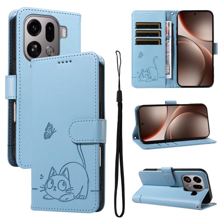 Adorable Cat Embossed Pattern Flip Leather Phone Case, For OPPO Find X9 Ultra 5G, For OPPO A6X 5G / A6 5G, For OPPO Reno15 Pro 5G Global, For OPPO Reno15 5G Global, For OPPO Find X9, For OPPO A6 Pro 4G / 5G Global, For OPPO Find X9 Pro                 ...