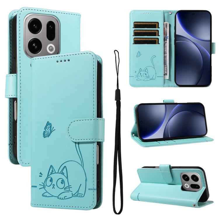 Adorable Cat Embossed Pattern Flip Leather Phone Case, For OPPO Find X9 Ultra 5G, For OPPO A6X 5G / A6 5G, For OPPO Reno15 Pro 5G Global, For OPPO Reno15 5G Global, For OPPO Find X9, For OPPO A6 Pro 4G / 5G Global, For OPPO Find X9 Pro                 ...