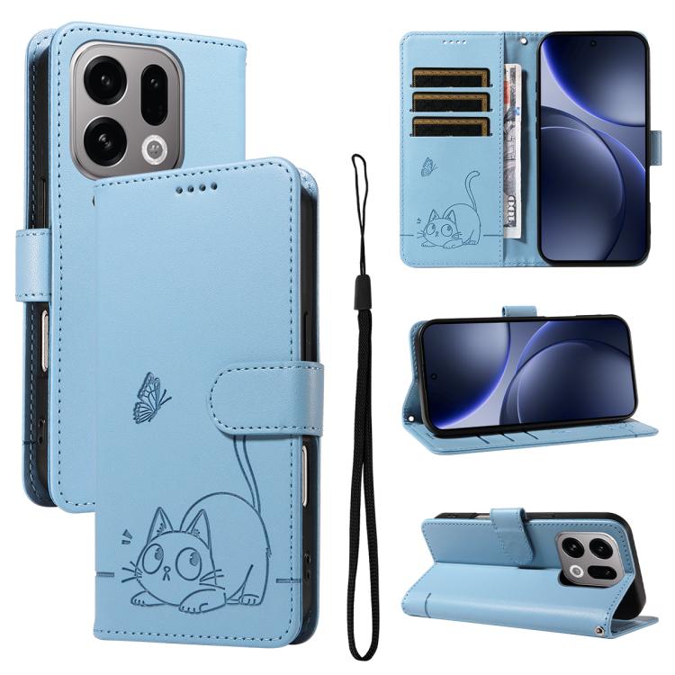 Adorable Cat Embossed Pattern Flip Leather Phone Case, For OPPO Find X9 Ultra 5G, For OPPO A6X 5G / A6 5G, For OPPO Reno15 Pro 5G Global, For OPPO Reno15 5G Global, For OPPO Find X9, For OPPO A6 Pro 4G / 5G Global, For OPPO Find X9 Pro                 ...