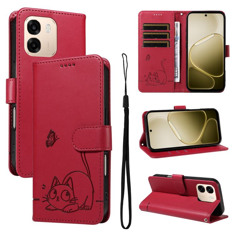 Adorable Cat Embossed Pattern Flip Leather Phone Case, For OPPO Find X9 Ultra 5G, For OPPO A6X 5G / A6 5G, For OPPO Reno15 Pro 5G Global, For OPPO Reno15 5G Global, For OPPO Find X9, For OPPO A6 Pro 4G / 5G Global, For OPPO Find X9 Pro                 ...