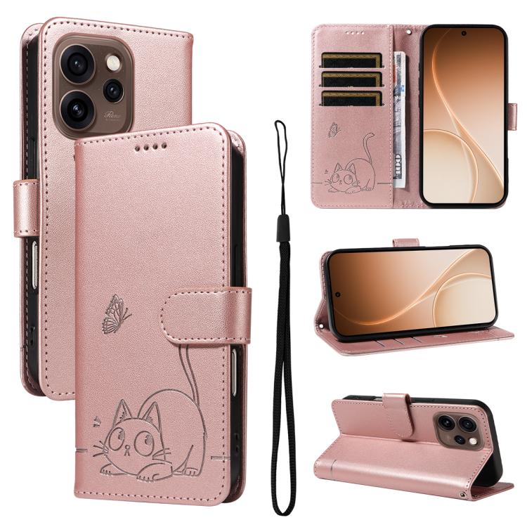 Adorable Cat Embossed Pattern Flip Leather Phone Case, For OPPO Find X9 Ultra 5G, For OPPO A6X 5G / A6 5G, For OPPO Reno15 Pro 5G Global, For OPPO Reno15 5G Global, For OPPO Find X9, For OPPO A6 Pro 4G / 5G Global, For OPPO Find X9 Pro                 ...