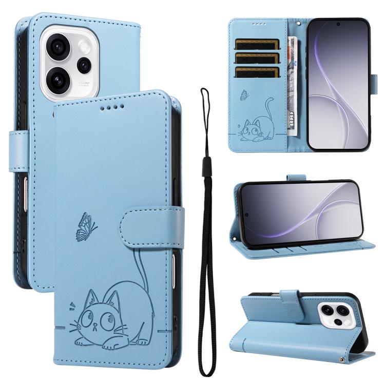 Adorable Cat Embossed Pattern Flip Leather Phone Case, For OPPO Find X9 Ultra 5G, For OPPO A6X 5G / A6 5G, For OPPO Reno15 Pro 5G Global, For OPPO Reno15 5G Global, For OPPO Find X9, For OPPO A6 Pro 4G / 5G Global, For OPPO Find X9 Pro                 ...