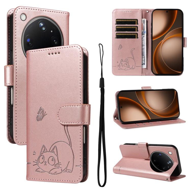 Adorable Cat Embossed Pattern Flip Leather Phone Case, For OPPO Find X9 Ultra 5G, For OPPO A6X 5G / A6 5G, For OPPO Reno15 Pro 5G Global, For OPPO Reno15 5G Global, For OPPO Find X9, For OPPO A6 Pro 4G / 5G Global, For OPPO Find X9 Pro                 ...