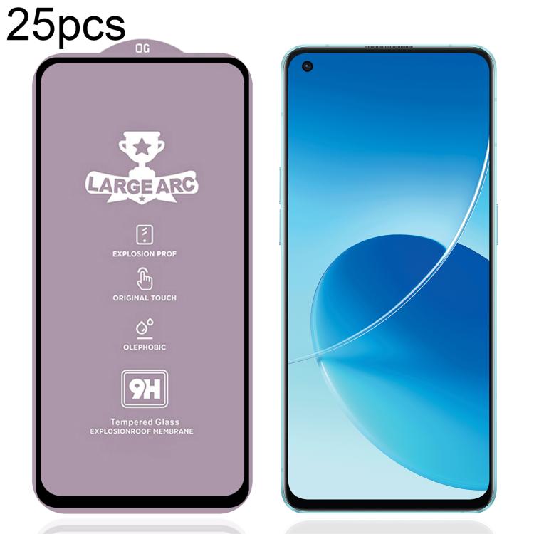 25 PCS/Pack 9H 0.4mm High Aluminum Large Arc Tempered Glass Film, For OPPO Reno13 A 5G / 4G, For OPPO A6t 5G / 4G, For OPPO A6s 5G / 4G, For OPPO Reno15 Pro Mini 5G, For OPPO Reno 15c 5G, For OPPO Reno15 5G Global, For OPPO A6 5G, For OPPO A6 Pro 4G   ...