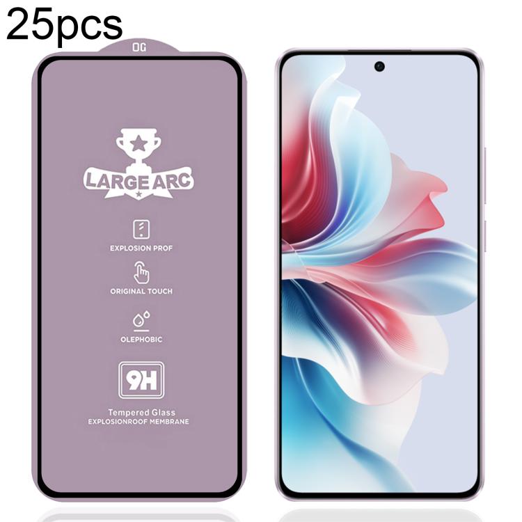 25 PCS/Pack 9H 0.4mm High Aluminum Large Arc Tempered Glass Film, For OPPO Reno13 A 5G / 4G, For OPPO A6t 5G / 4G, For OPPO A6s 5G / 4G, For OPPO Reno15 Pro Mini 5G, For OPPO Reno 15c 5G, For OPPO Reno15 5G Global, For OPPO A6 5G, For OPPO A6 Pro 4G   ...