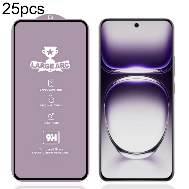 25 PCS/Pack 9H 0.4mm High Aluminum Large Arc Tempered Glass Film, For OPPO Reno13 A 5G / 4G, For OPPO A6t 5G / 4G, For OPPO A6s 5G / 4G, For OPPO Reno15 Pro Mini 5G, For OPPO Reno 15c 5G, For OPPO Reno15 5G Global, For OPPO A6 5G, For OPPO A6 Pro 4G   ...
