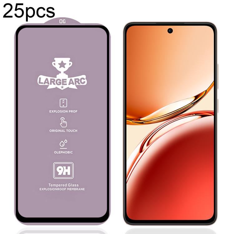 25 PCS/Pack 9H 0.4mm High Aluminum Large Arc Tempered Glass Film, For OPPO Reno13 A 5G / 4G, For OPPO A6t 5G / 4G, For OPPO A6s 5G / 4G, For OPPO Reno15 Pro Mini 5G, For OPPO Reno 15c 5G, For OPPO Reno15 5G Global, For OPPO A6 5G, For OPPO A6 Pro 4G   ...