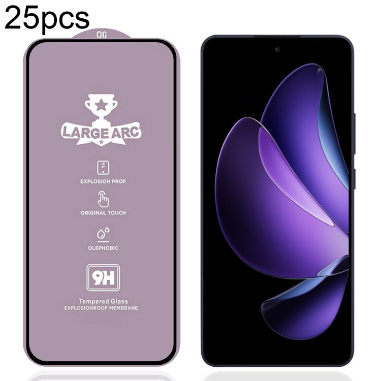 25 PCS/Pack 9H 0.4mm High Aluminum Large Arc Tempered Glass Film, For OPPO Reno13 A 5G / 4G, For OPPO A6t 5G / 4G, For OPPO A6s 5G / 4G, For OPPO Reno15 Pro Mini 5G, For OPPO Reno 15c 5G, For OPPO Reno15 5G Global, For OPPO A6 5G, For OPPO A6 Pro 4G   ...