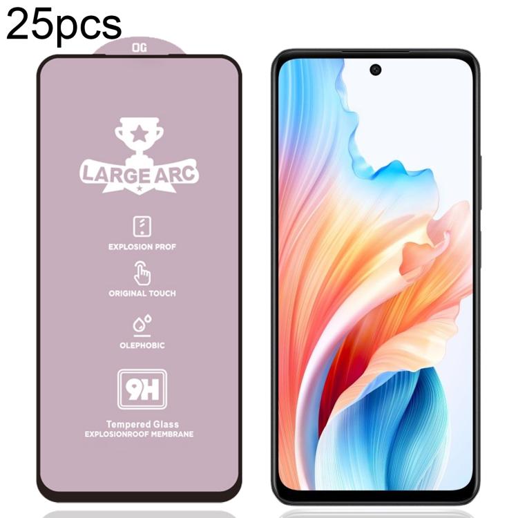 25 PCS/Pack 9H 0.4mm High Aluminum Large Arc Tempered Glass Film, For OPPO Reno13 A 5G / 4G, For OPPO A6t 5G / 4G, For OPPO A6s 5G / 4G, For OPPO Reno15 Pro Mini 5G, For OPPO Reno 15c 5G, For OPPO Reno15 5G Global, For OPPO A6 5G, For OPPO A6 Pro 4G   ...