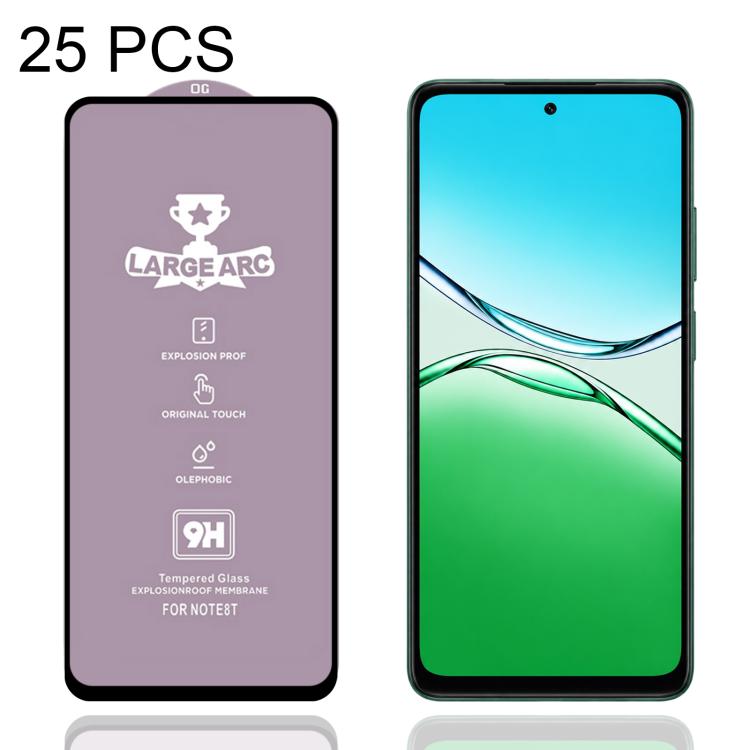 25 PCS/Pack 9H 0.4mm High Aluminum Large Arc Tempered Glass Film, For OPPO Reno13 A 5G / 4G, For OPPO A6t 5G / 4G, For OPPO A6s 5G / 4G, For OPPO Reno15 Pro Mini 5G, For OPPO Reno 15c 5G, For OPPO Reno15 5G Global, For OPPO A6 5G, For OPPO A6 Pro 4G   ...
