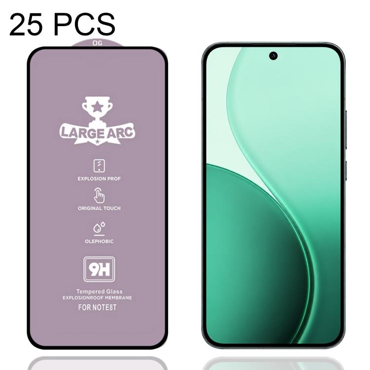 25 PCS/Pack 9H 0.4mm High Aluminum Large Arc Tempered Glass Film, For OPPO Reno13 A 5G / 4G, For OPPO A6t 5G / 4G, For OPPO A6s 5G / 4G, For OPPO Reno15 Pro Mini 5G, For OPPO Reno 15c 5G, For OPPO Reno15 5G Global, For OPPO A6 5G, For OPPO A6 Pro 4G   ...