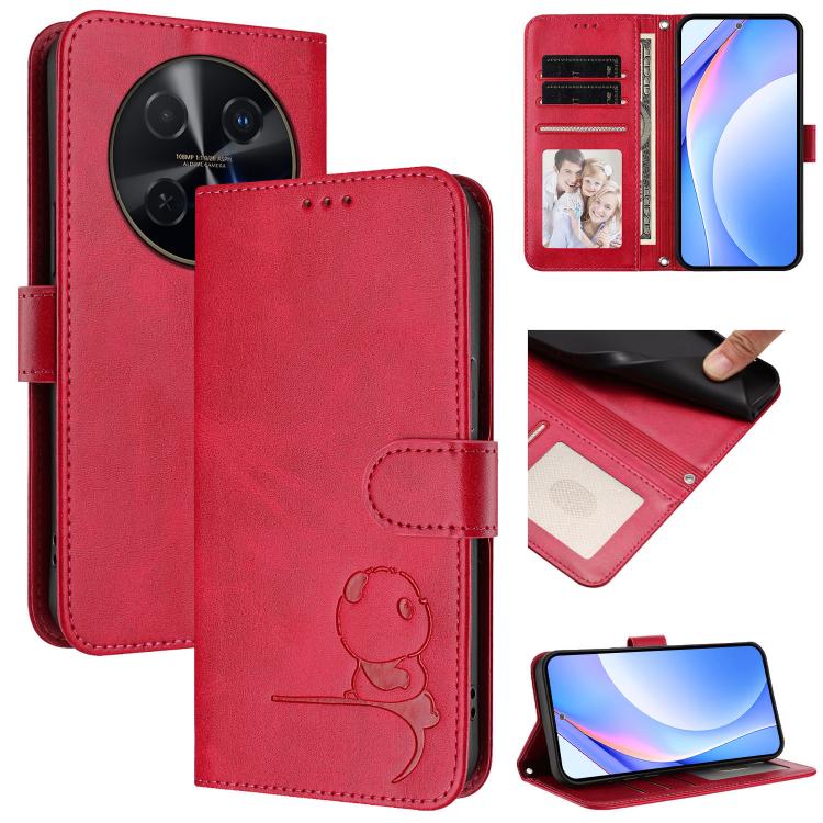 Litter Panda Embossing RFID Leather Phone Case with Lanyard, For Huawei nova 14 Lite / nova 16z, For Huawei Mate 70 Air, For Huawei Pura 80 Ultra, For Huawei Pura 80 Pro, For Huawei Pura 80, For Huawei nova 14 Ultra, For Huawei nova 14 Pro             ...