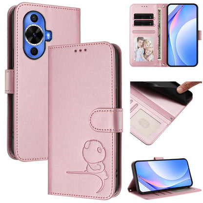 Litter Panda Embossing RFID Leather Phone Case with Lanyard, For Huawei nova 14 Lite / nova 16z, For Huawei Mate 70 Air, For Huawei Pura 80 Ultra, For Huawei Pura 80 Pro, For Huawei Pura 80, For Huawei nova 14 Ultra, For Huawei nova 14 Pro             ...