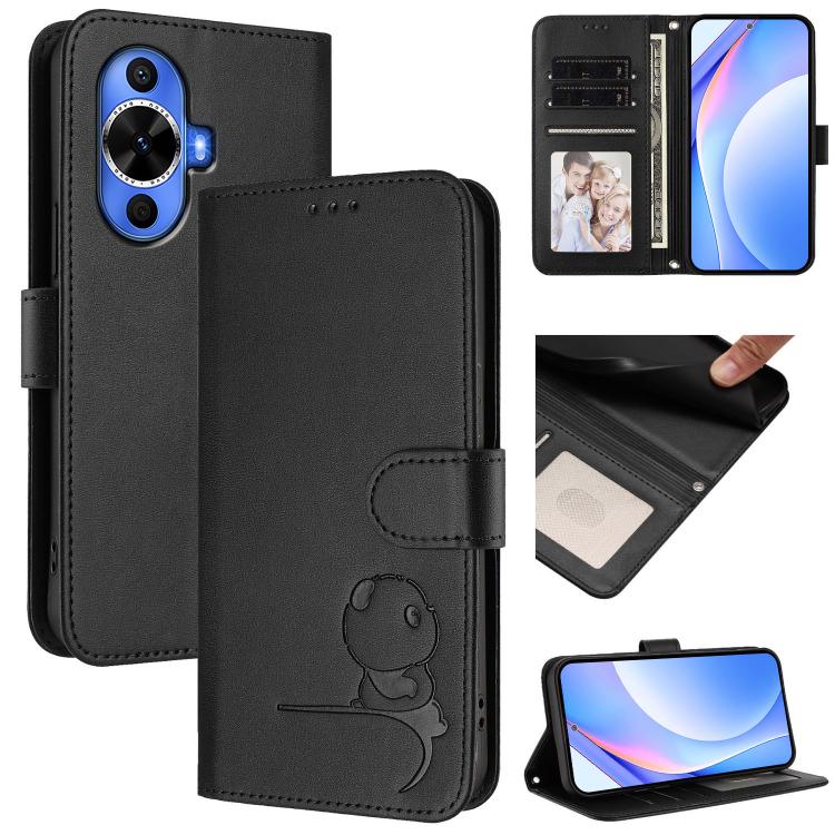 Litter Panda Embossing RFID Leather Phone Case with Lanyard, For Huawei nova 14 Lite / nova 16z, For Huawei Mate 70 Air, For Huawei Pura 80 Ultra, For Huawei Pura 80 Pro, For Huawei Pura 80, For Huawei nova 14 Ultra, For Huawei nova 14 Pro             ...