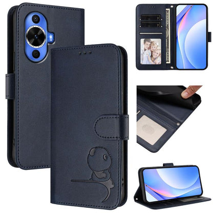 Litter Panda Embossing RFID Leather Phone Case with Lanyard, For Huawei nova 14 Lite / nova 16z, For Huawei Mate 70 Air, For Huawei Pura 80 Ultra, For Huawei Pura 80 Pro, For Huawei Pura 80, For Huawei nova 14 Ultra, For Huawei nova 14 Pro             ...